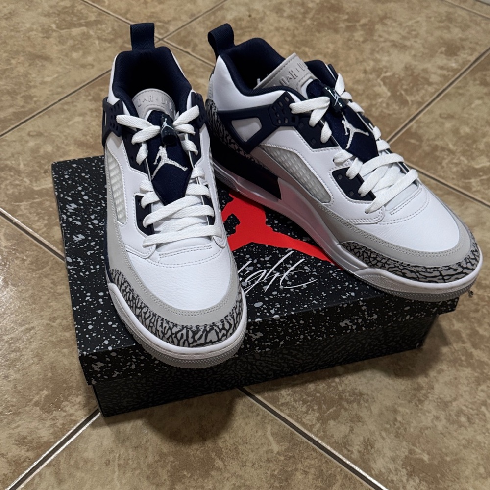 Jordan White and Navy Sneakers